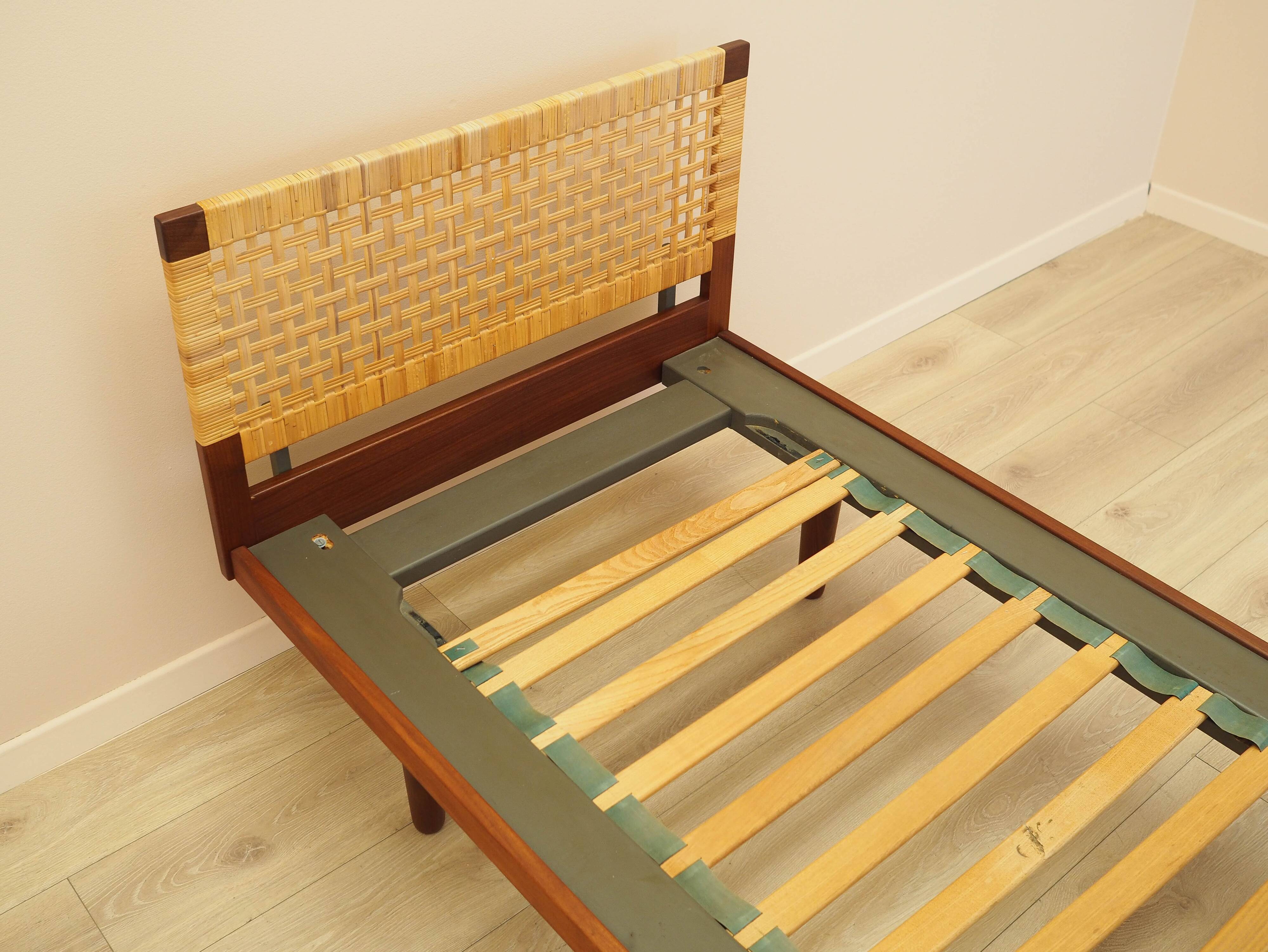 Teak bed, Danish design, 1960s, designer: Hans J. Wegner, manufacturer: Get