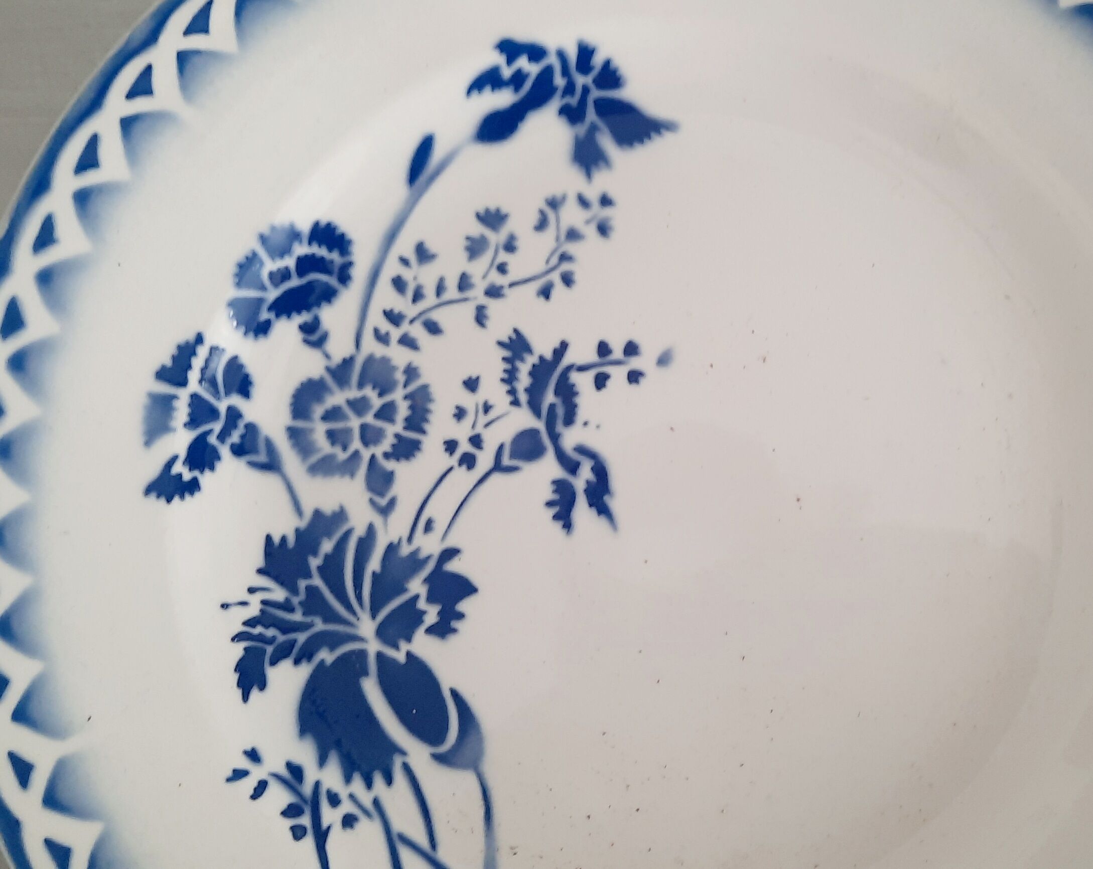 6 plates old earthenware Digoin Sarreguemines model annick vintage