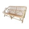 Vintage rattan bench