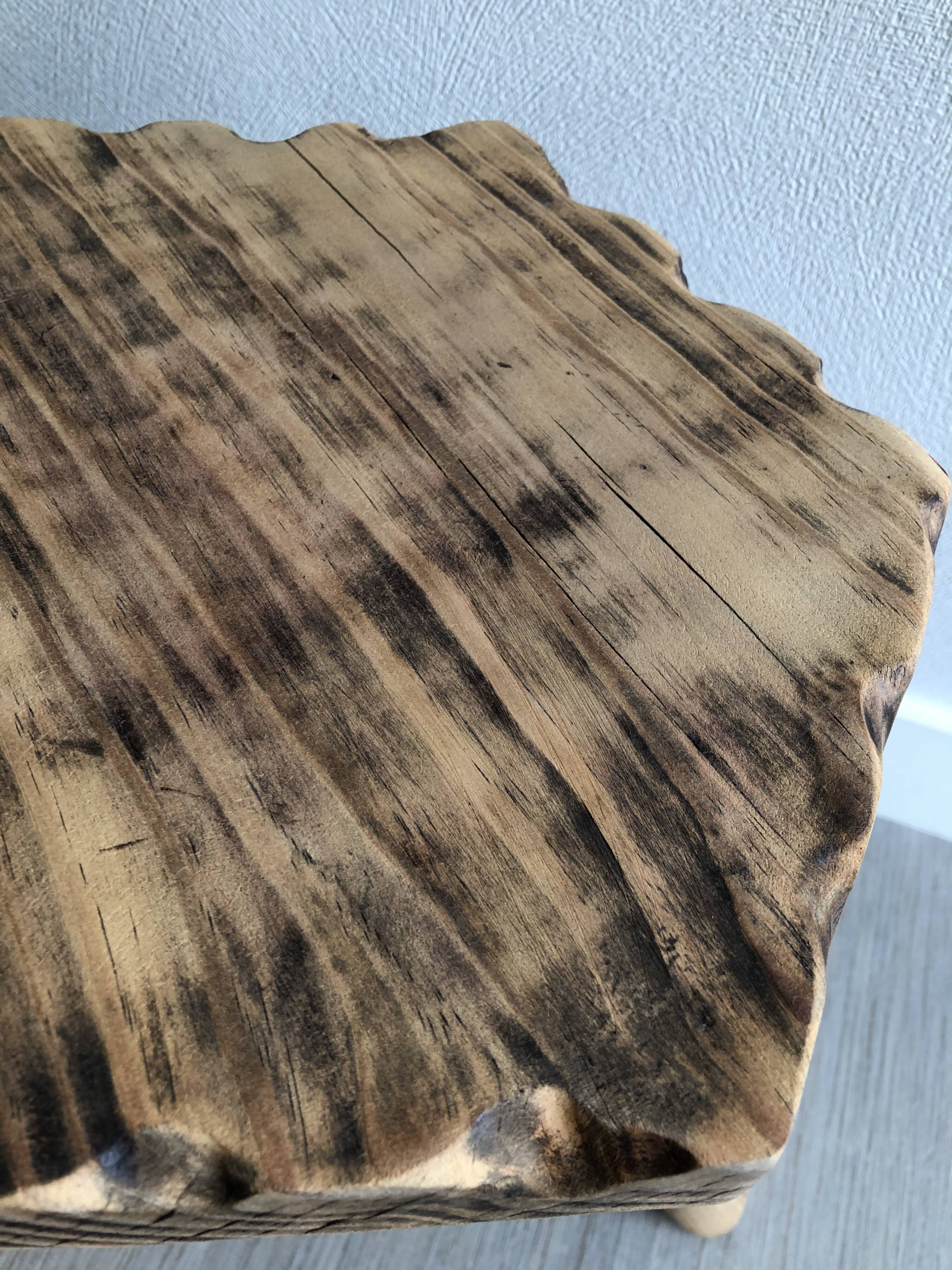 Wooden tripod bottom stool