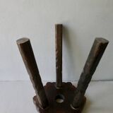 Massive pine tripod stool