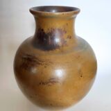 Puisaye stoneware vase signed Roger Jacques