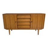wood sideboard 1960s 2 doors and 4 drawers in the middle