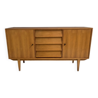 wood sideboard 1960s 2 doors and 4 drawers in the middle