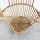 Mid Century hanging egg chair in bamboo by Fratelli Castano 1950s