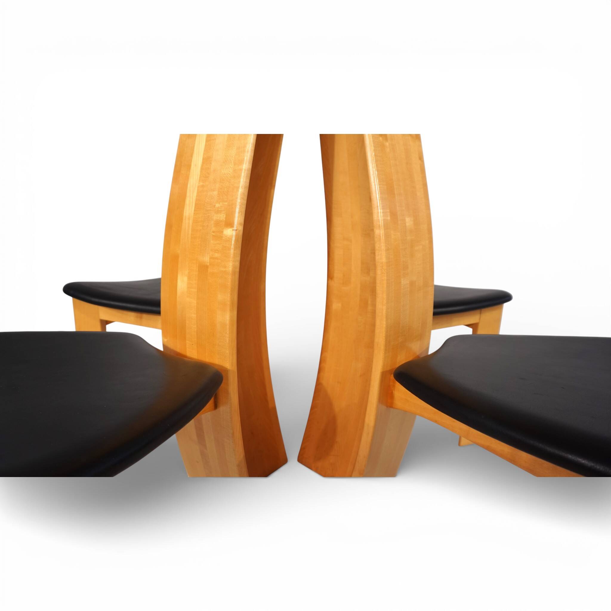 Tranekaer set of 4 Iris dining chairs by Bob van den Berghe, 1980