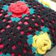 Wool cushion crochet vintage year 60