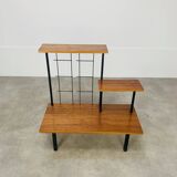 50s asymmetrical plant shelf, teak