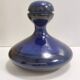 Set of Three Postmodern Blue and Yellow Glazed Vase and Bottles by Parravicini