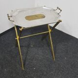 Vintage metal folding side table