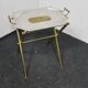 Vintage metal folding side table