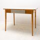 Midcentury formica and wood central table, Czechoslovakia, 1960s