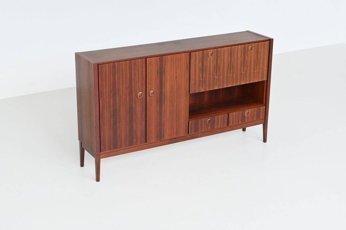Topform highboard rosewood and brass Netherlands 1960