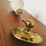 Magnificent adjustable italian Mid Century Modern brass wall sconce