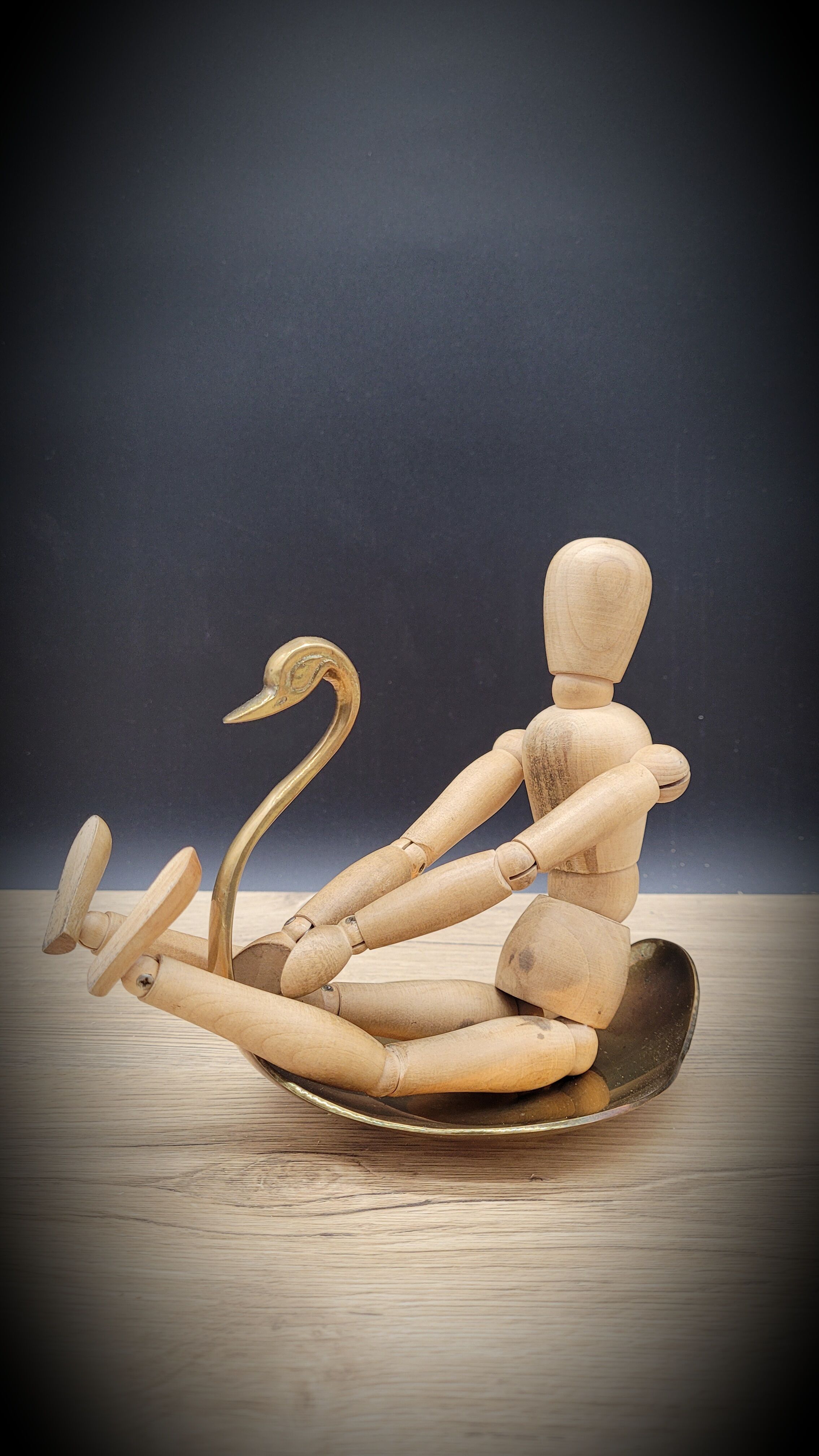 Empty swan brass pocket