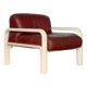 Gaëtana Aulenti armchair, vintage leather, 70s
