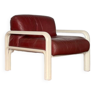 Gaëtana Aulenti vintage leather armchair from the 70s