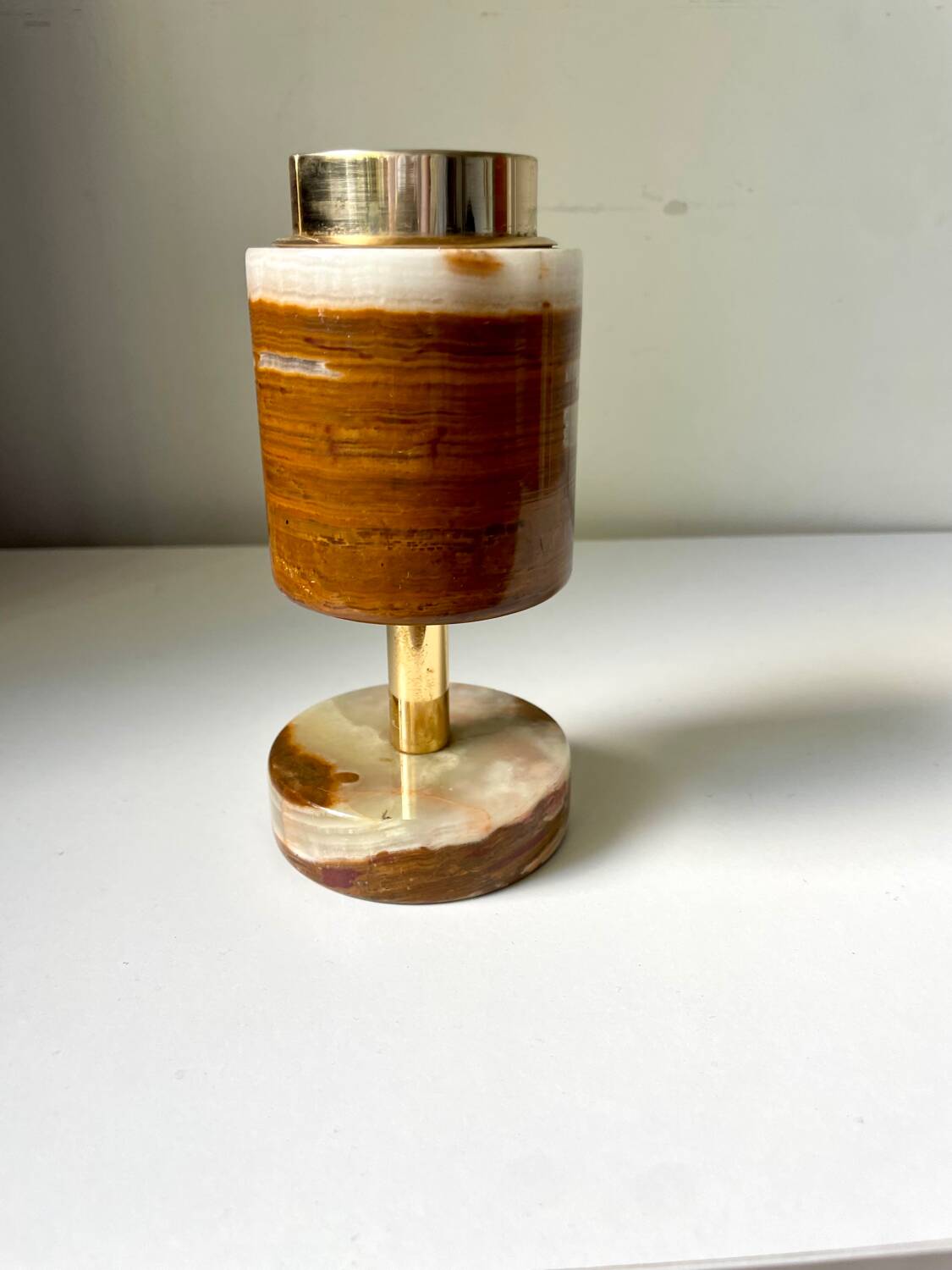 Vintage SAROME Japan Table lighter in Marble Onyx