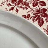 White oval ironstone dish from Creil and Montereau, late 19th century