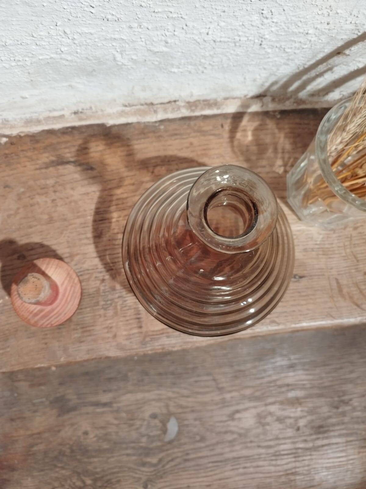 Vintage smoked glass carafe