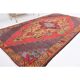 1970s Vintage Turkish Hand-Knotted Wool Cotton Red Runner Rug 145x278