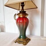 Antique 19th Century Chinese "Oxblood" Lamp Mounted on Bronze - Style