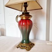 Antique 19th Century Chinese "Oxblood" Lamp Mounted on Bronze - Style