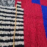 Traditional red Berber rug made of natural wool, size 1.5/2.5 m.