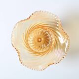 Porte-caddie en verre irisé Plissé / Vetreria Vetrart / Italie / Années 1990