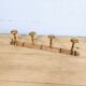Turned wooden coat rack
