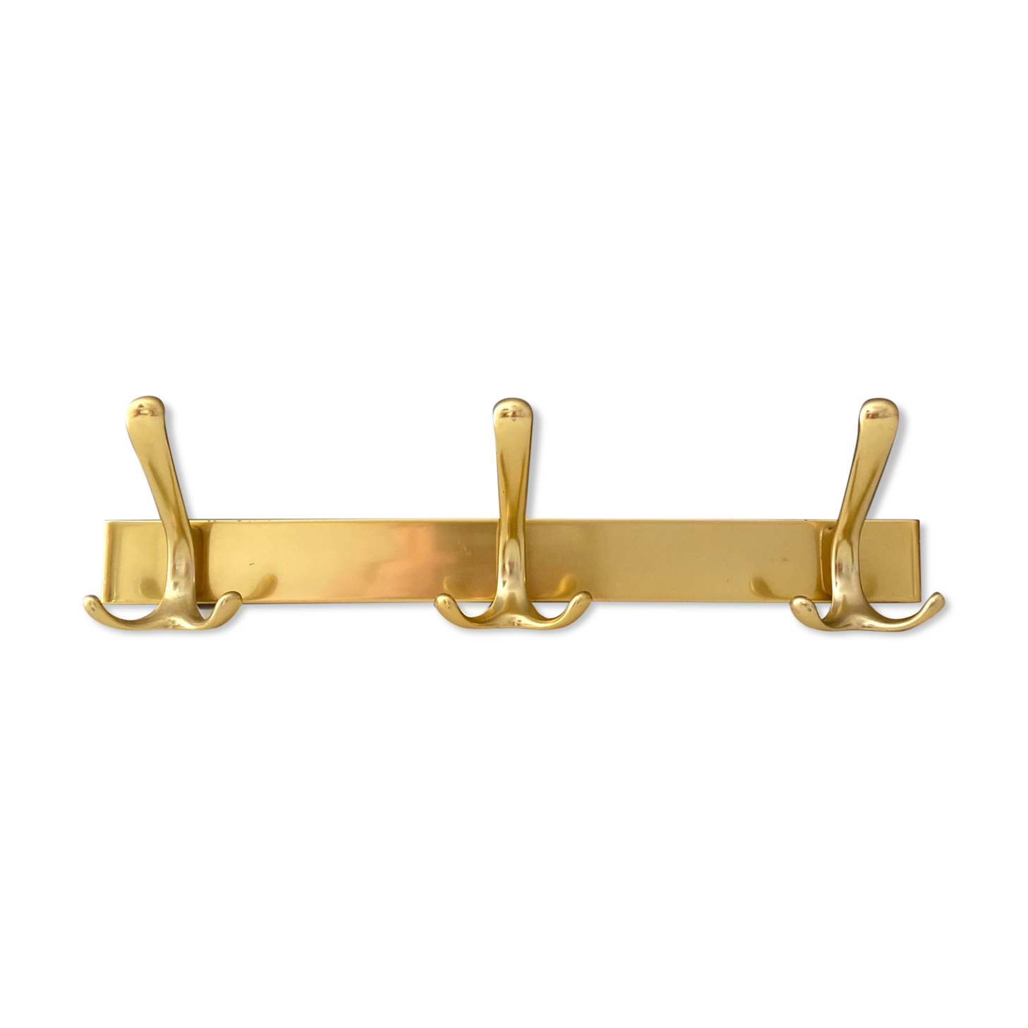 Vintage brass coat rack