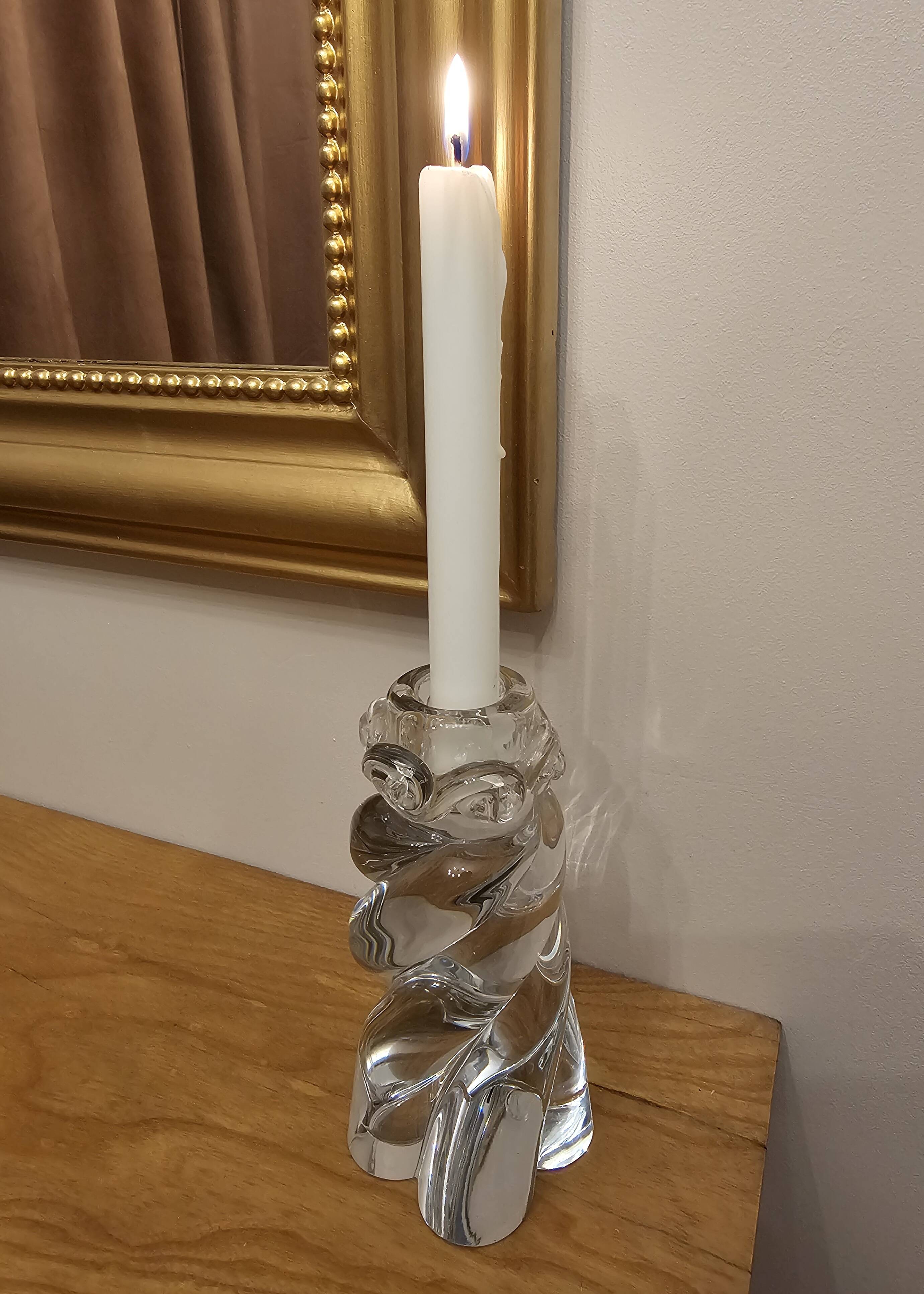 Baccarat crystal candle holder