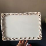White wicker and rattan bar
