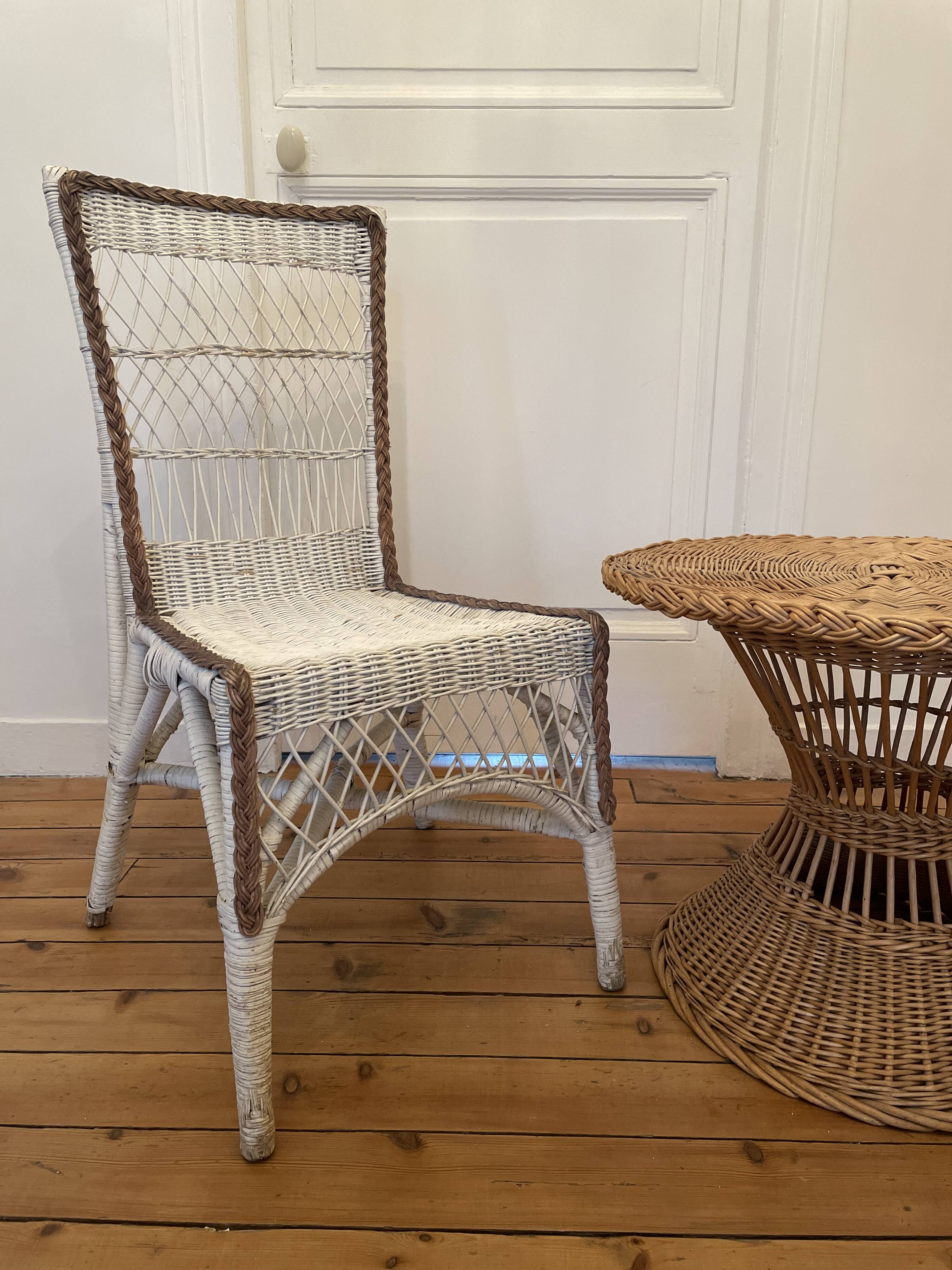 Old rattan chair