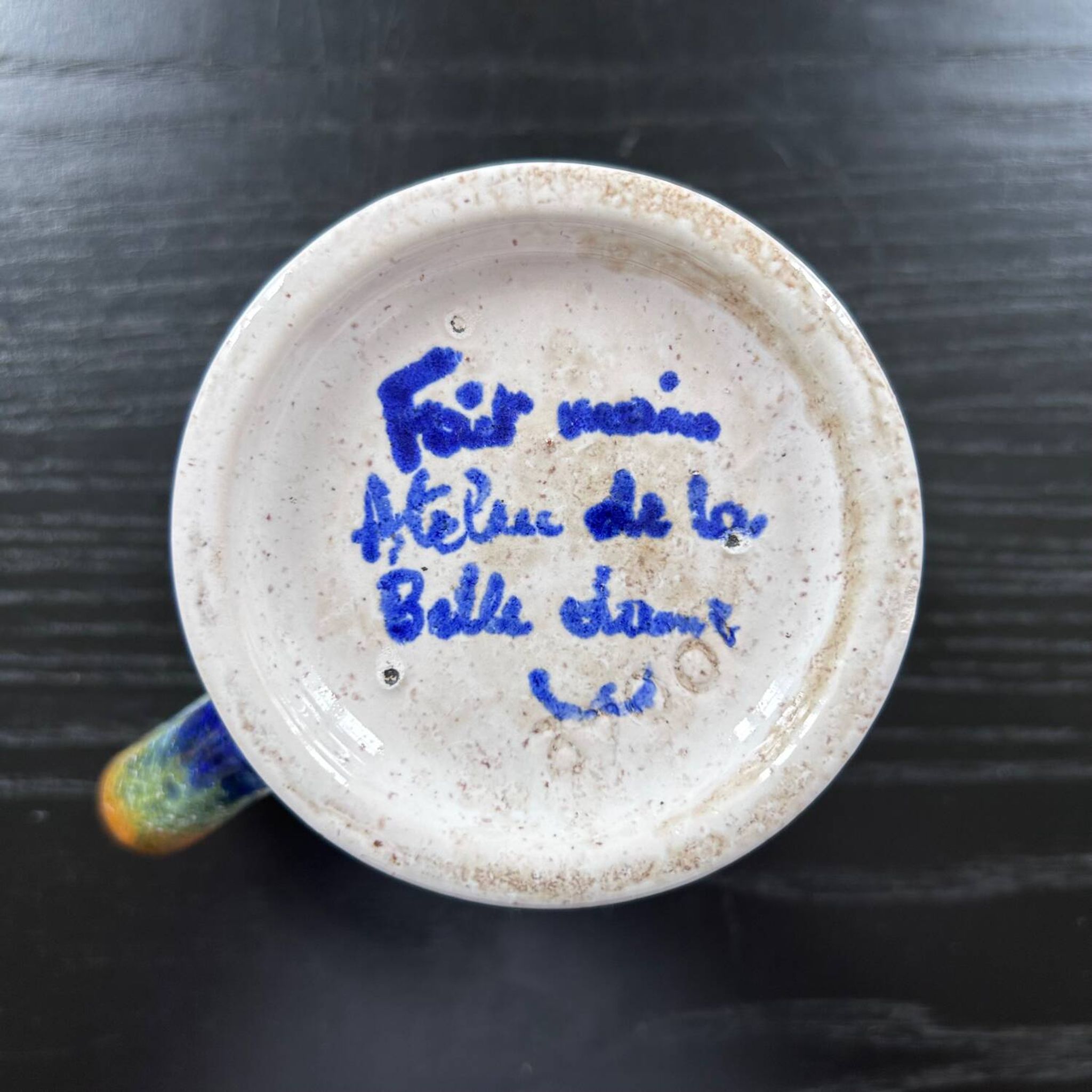 Mug décor raisin signé