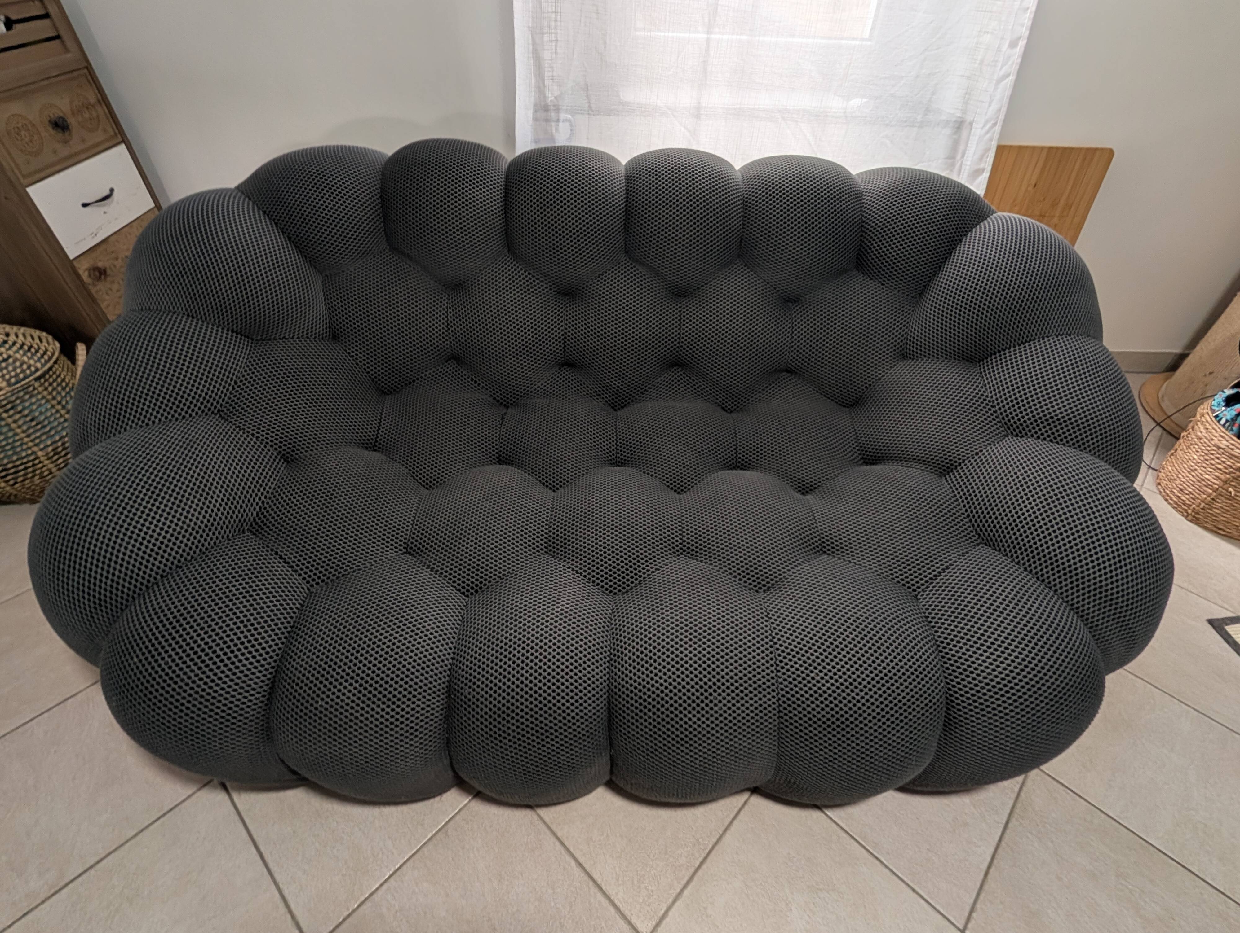 Bubble 2-seater sofa by Sacha Lakic for Roche Bobois – 3D Grey fabric
