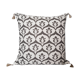 Ottoman cushion cover style ikat white/gray - 50 x 50