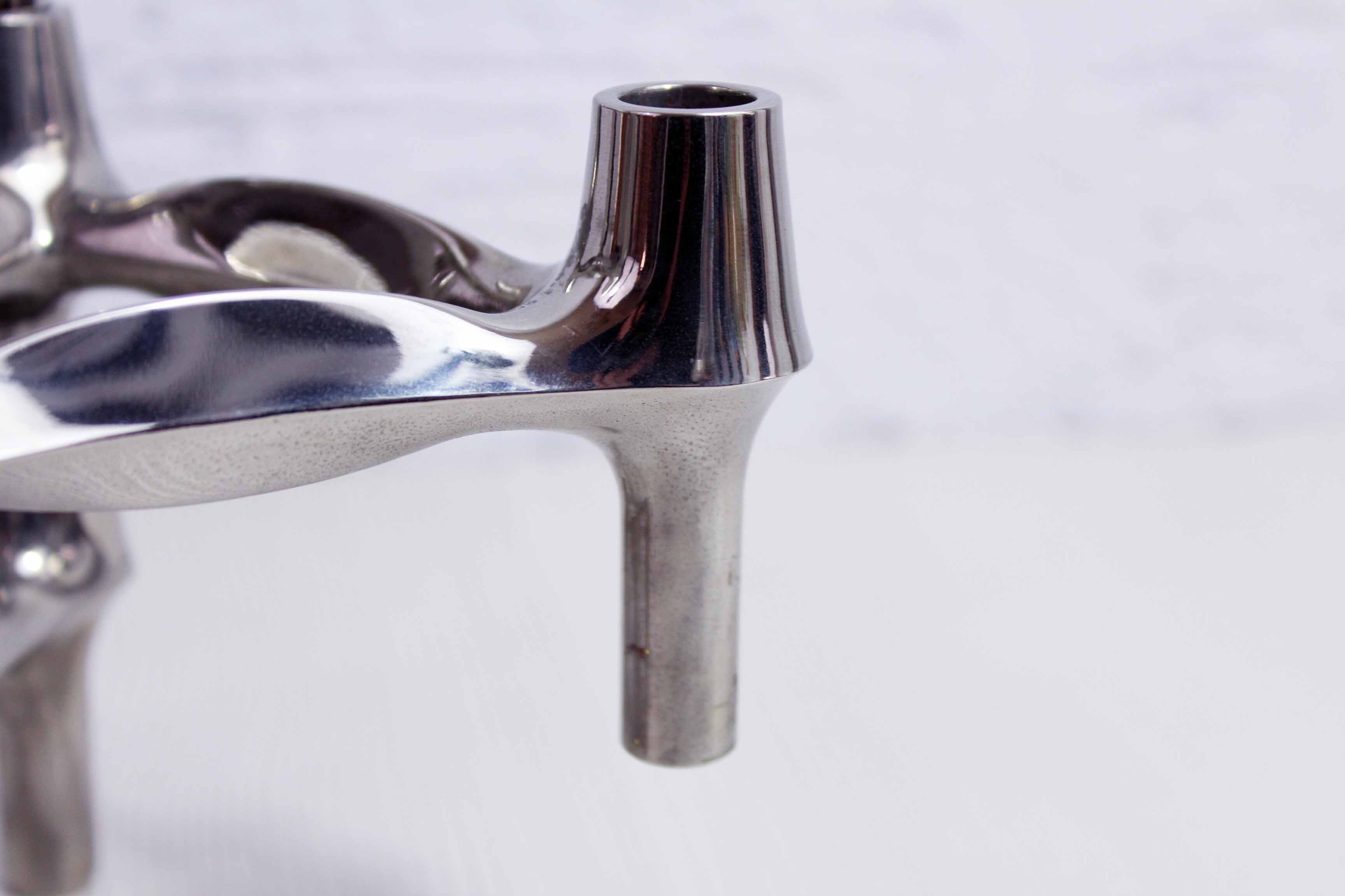 Set of 5 candlesticks modular by Nagel