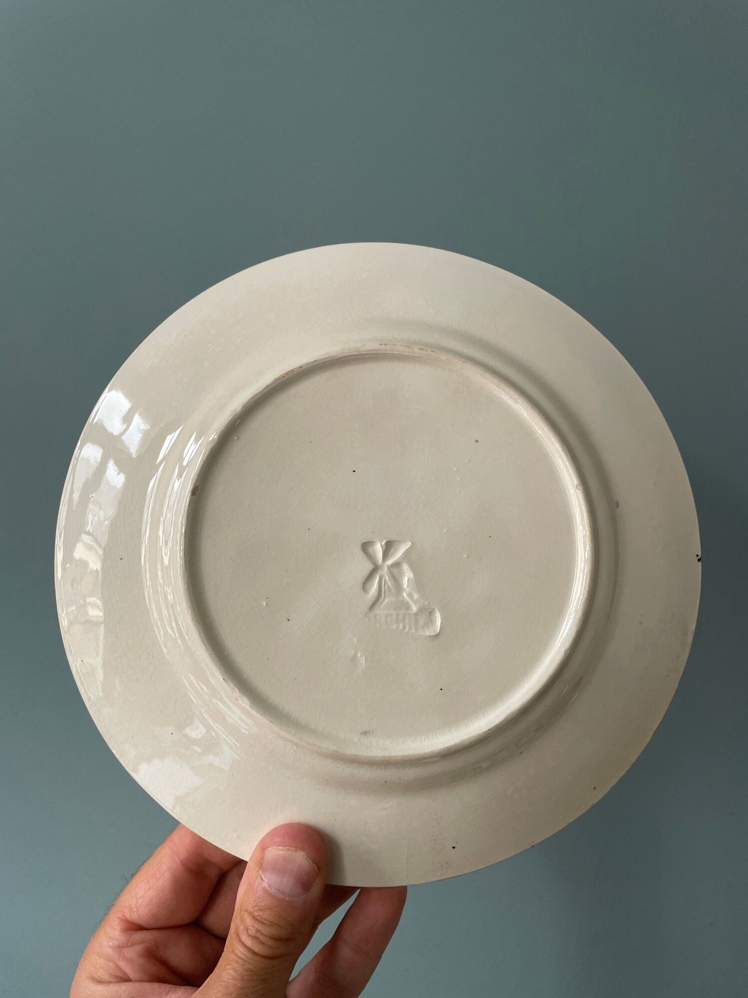 Series of 10 plates in slurry Orchies Moulin des Loups
