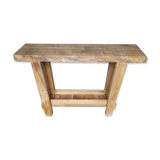 Brutalist console solid wood