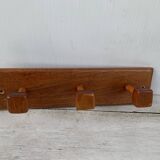 Wooden coat rack wall hooks. 3 French wooden coat hooks