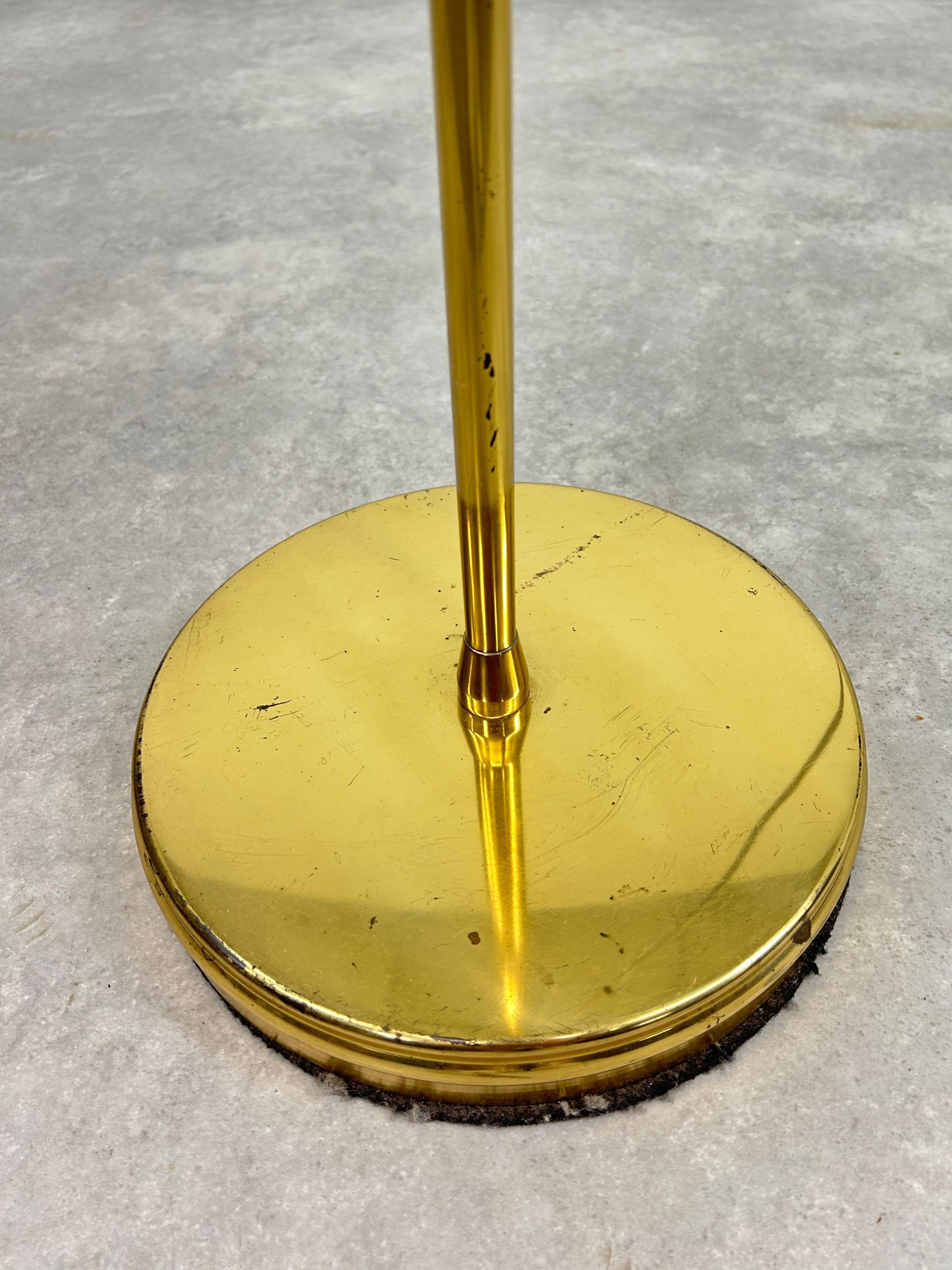 Mid-century brass floor lamp