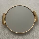 Gilded brass top and Art Deco mirror
