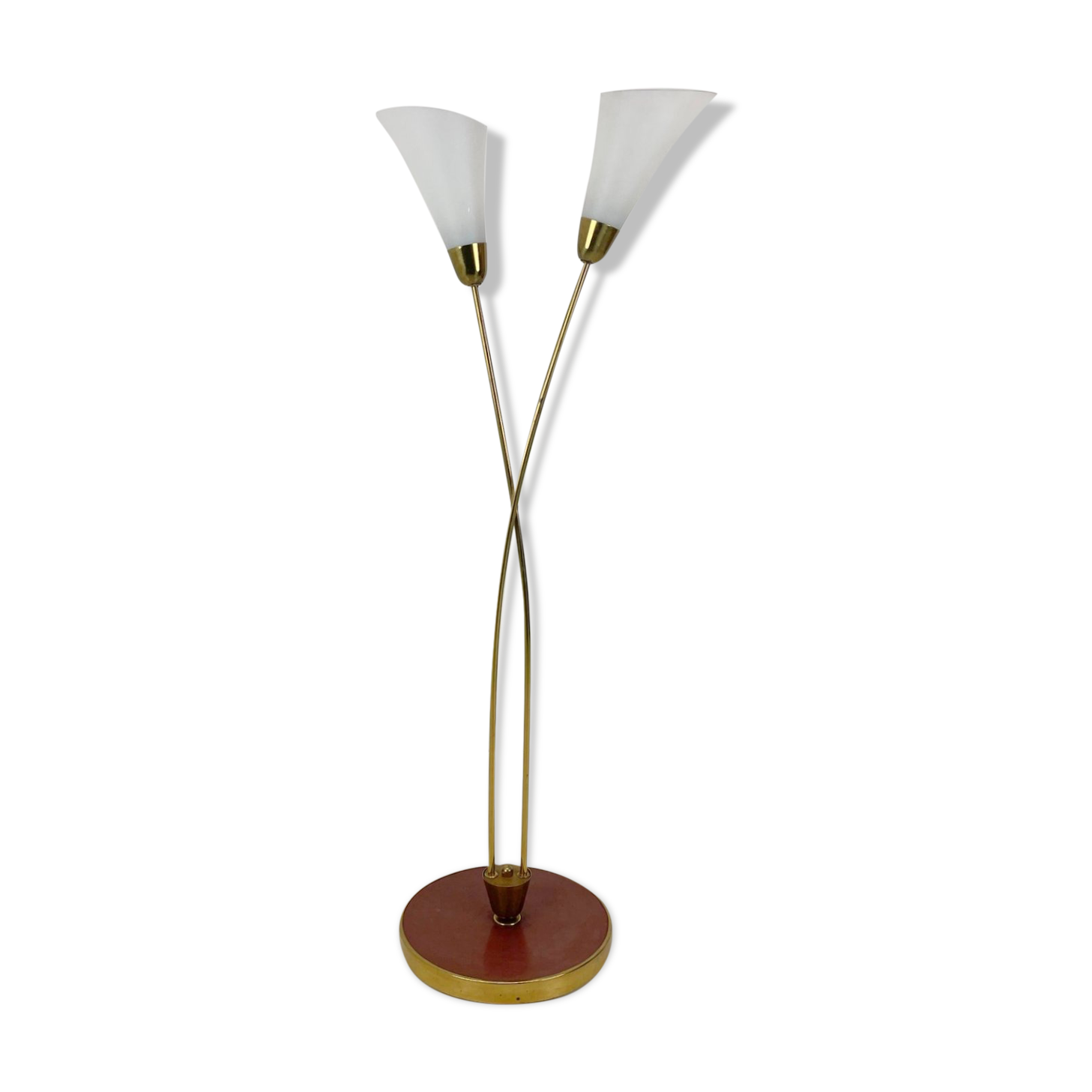 Art deco brass floor lamp, 1930's