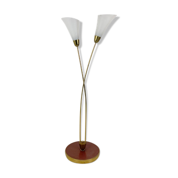 Art deco brass floor lamp, 1930's