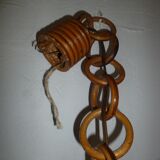 Suspension in wicker and rattan fabric 1960
