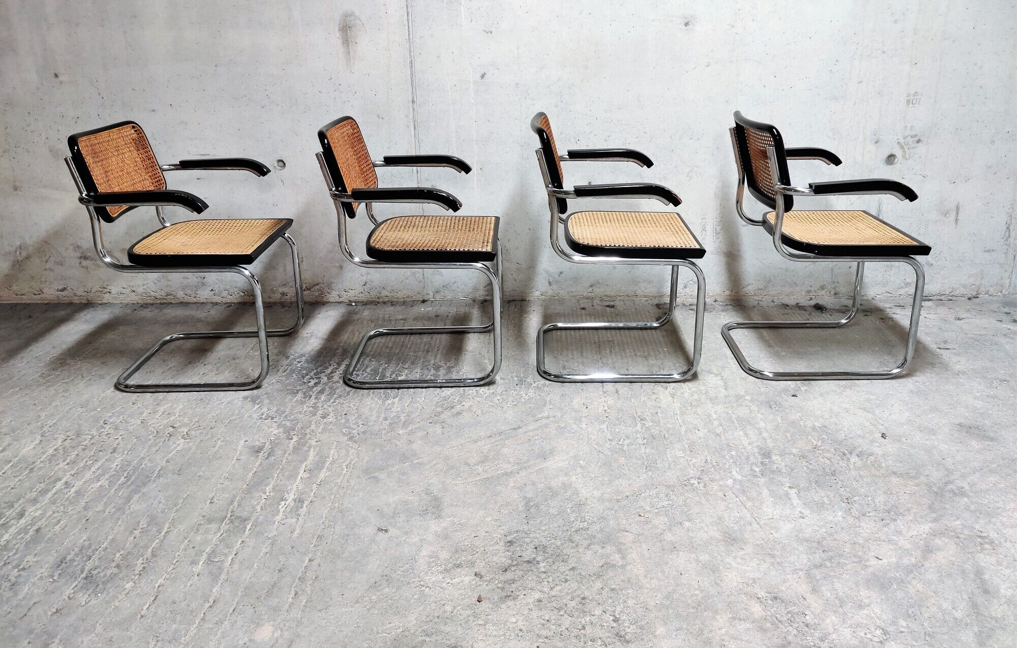 Marcel Breuer cesca B64 chairs, made in italy, 1970