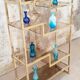 Vintage glazed brass shelf