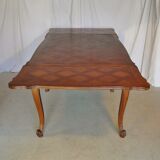 Extendable rectangular table with Italian extension cords