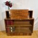 Art Deco Vintage 1930s Burr Walnut Bureau Display Cabinet Fall Front